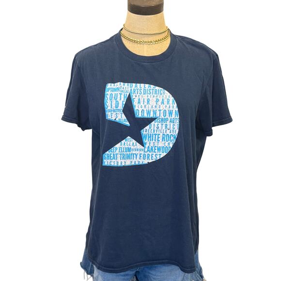 Vintage Dallas City Big Things Happen Here Anvil Tee T-Shirt M - Picture 1 of 8